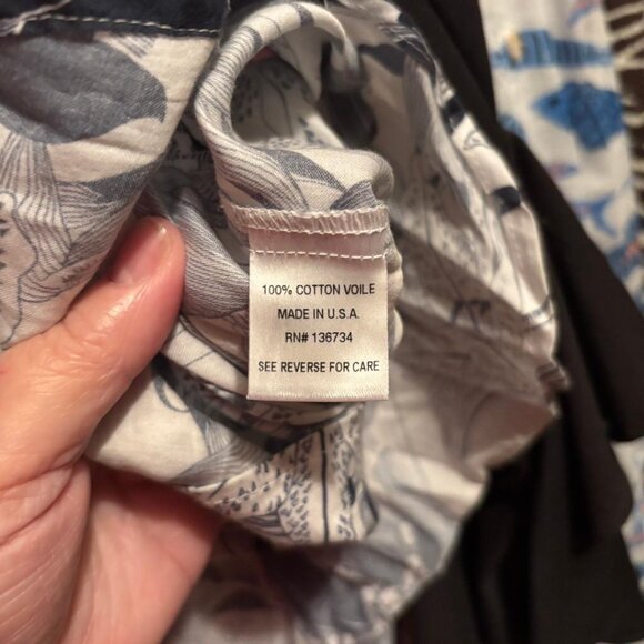 Persifor Maritime Blue Tigerlily Sunna Top Women's Size Large Long Sleeve - Picture 9 of 11